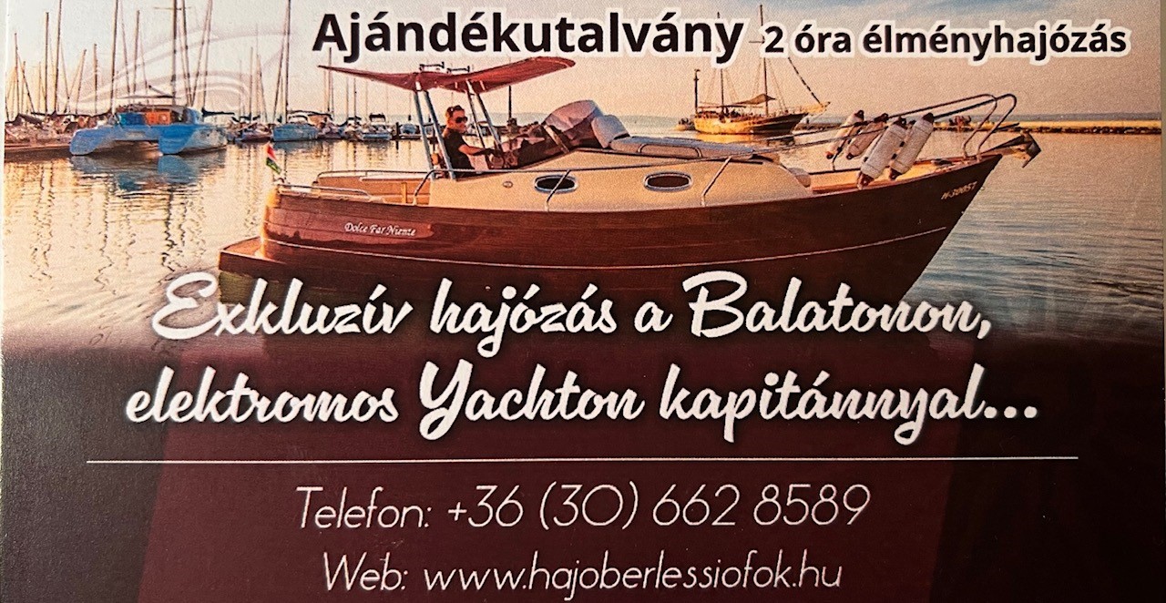 Élményhajózás ajándékutalvány Élményhajózás ajándékutalvány